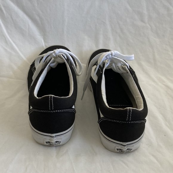 Vans Classic Black Canvas Old Skool Shoes Size M 9 1/2 W 11 - Picture 2 of 7
